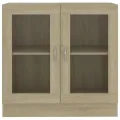 Armoire à vitrine Chêne sonoma 82,5x30,5x80 cm Aggloméré