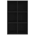 Bibliothèque/Buffet noir 66x30x98 cm bois d'ingénierie