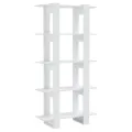 Bibliothèque/Séparateur de pièce Blanc brillant 80x30x160 cm