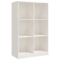 Bibliothèque Blanc 70x33x110 cm Bois de pin massif