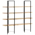 Bibliothèque à 4 niveaux 160x35x160 cm Bois de manguier massif