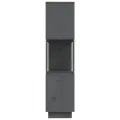 Bibliothèque/Séparateur de pièce Gris 80x25x101 cm Pin solide
