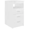 Bureau Blanc brillant 140x50x76 cm Aggloméré