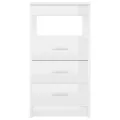 Bureau Blanc brillant 140x50x76 cm Aggloméré
