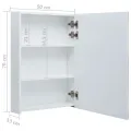 Armoire de salle de bain à miroir LED 50x13x70 cm