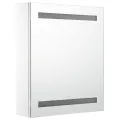 Armoire de salle de bain à miroir LED 50x13,5x60 cm