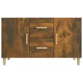 Buffet chêne fumé 100x36x60 cm bois d'ingénierie