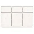 Buffet blanc 110x34x75 cm bois massif de pin