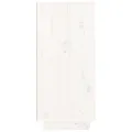 Buffet blanc 110x34x75 cm bois massif de pin