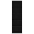 Bibliothèque à 5 niveaux Noir 60x30x189 cm Aggloméré