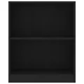 Bibliothèque Noir 60x24x74,5 cm Bois d'ingénierie