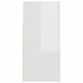 Buffet avec lumières LED blanc brillant 80x35x75 cm