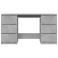 Bureau Gris béton 140x50x77 cm Aggloméré