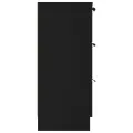 Buffet noir 60x30x70 cm bois d'ingénierie