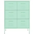 Armoire à tiroirs Vert menthe 80x35x101,5 cm Acier