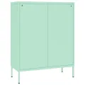 Armoire à tiroirs Vert menthe 80x35x101,5 cm Acier