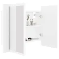 Armoire salle de bain à miroir LED Blanc 60x12x45 cm Acrylique