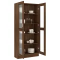 Armoire à vitrine Chêne marron 82,5x30,5x185,5cmBois ingénierie
