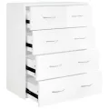 Buffet avec 4 tiroirs 60x30,5x71 cm Blanc brillant