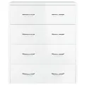 Buffet avec 4 tiroirs 60x30,5x71 cm Blanc brillant