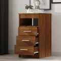 Armoire à tiroirs Chêne marron 40x50x76 cm Bois d'ingénierie