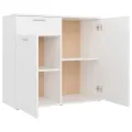 Buffet Blanc 80x36x75 cm Aggloméré