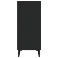 Buffet noir 90x34x80 cm bois d'ingénierie