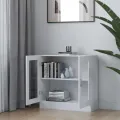 Armoire à vitrine Blanc 82,5x30,5x80 cm Aggloméré