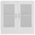 Armoire à vitrine Blanc 82,5x30,5x80 cm Aggloméré