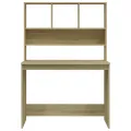 Bureau avec étagères Chêne sonoma 102x45x148 cm
