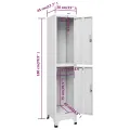 Armoire à casier avec 2 compartiments 38x45x180 cm