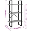 Étagère de rangement Gris béton 60x30x105 cm Aggloméré