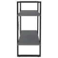Bibliothèque à 2 niveaux Gris 80x30x70 cm Bois de pin massif
