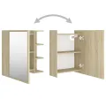 Armoire à miroir de bain Chêne sonoma 62,5x20,5x64 cm Aggloméré