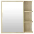 Armoire à miroir de bain Chêne sonoma 62,5x20,5x64 cm Aggloméré
