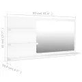 Miroir de salle de bain Blanc 90x10,5x45 cm Aggloméré