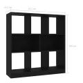 Bibliothèque Noir 97,5 x 29,5 x 100 cm Aggloméré
