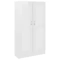 Bibliothèque Blanc brillant 82,5x30,5x150 cm Aggloméré