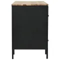 Bureau à double piédestal Bois de sapin et acier 120x50x76 cm