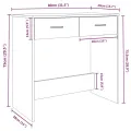 Bureau Chêne marron 80x40x75 cm Bois d'ingénierie