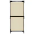 Armoire de rangement 4 paniers en tissu Crème 63x30x71 cm Acier