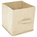 Armoire de rangement 4 paniers en tissu Crème 63x30x71 cm Acier