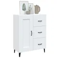 Buffet Blanc 69,5x34x90 cm Bois d'ingénierie