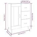Buffet Blanc 69,5x34x90 cm Bois d'ingénierie