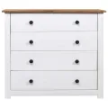 Armoire latérale Blanc 80x40x73 cm Pin Assortiment Panama