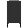 Meuble d'évier noir 80x33x60 cm bois d'ingénierie