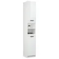 Armoire de salle de bain Blanc brillant 32x34x188,5 cm