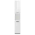 Armoire de salle de bain Blanc brillant 32x34x188,5 cm