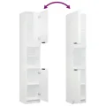 Armoire de salle de bain Blanc brillant 32x34x188,5 cm