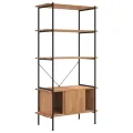 Étagère à 5 niveaux armoire 80x40x163cm Acier bois d'ingénierie